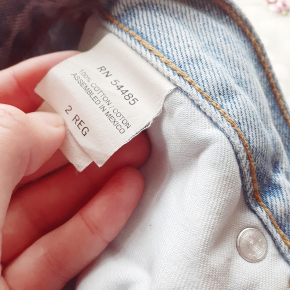 VTG AE Supply Co Dungarees Button Fly Jeans 2 Reg - Picture 8 of 8